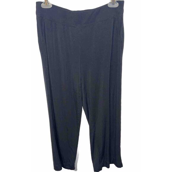 Soma Cool Nights Black Cropped Pajama Pants W/ Pockets Soft Cozy Size Small - Picture 1 of 7